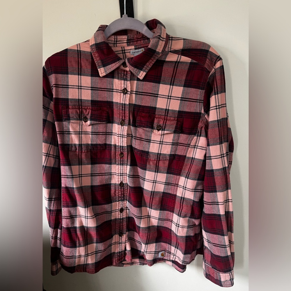 Carhartt Plaid Flannel Top Sz XL - Picture 2 of 7